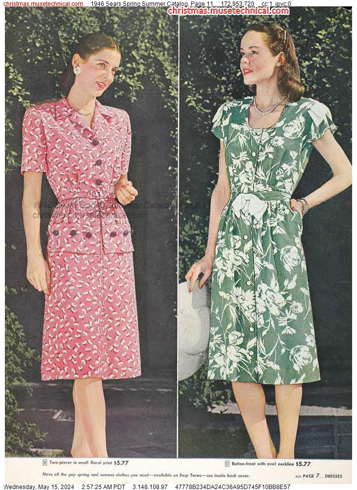 1946 Sears Spring Summer Catalog, Page 11