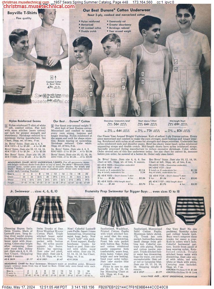 1957 Sears Spring Summer Catalog, Page 448