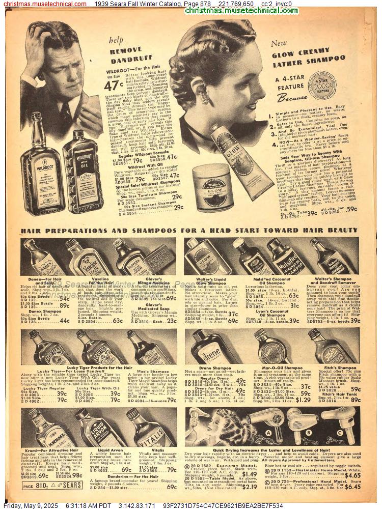 1939 Sears Fall Winter Catalog, Page 878