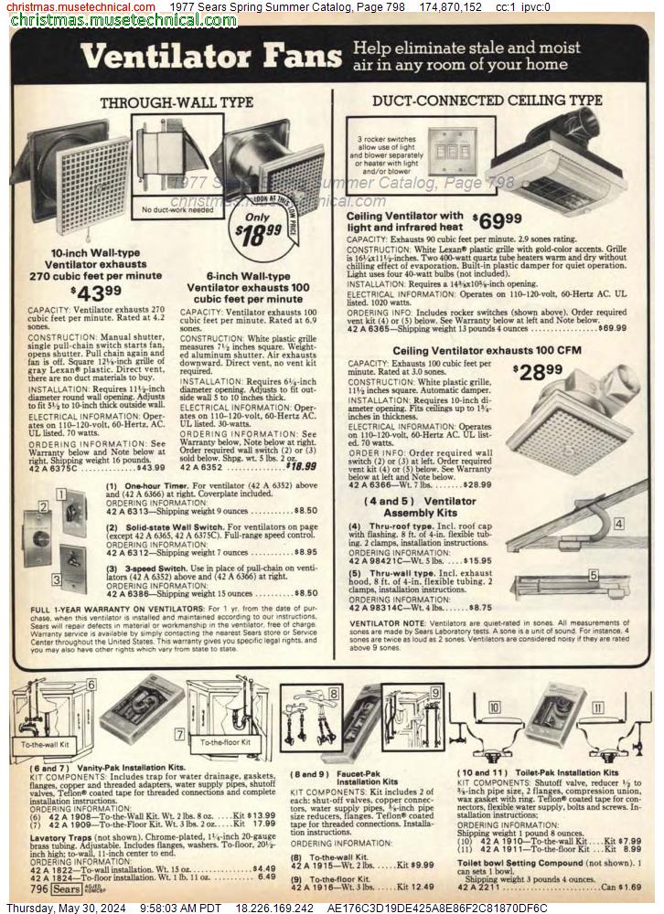 1977 Sears Spring Summer Catalog, Page 798