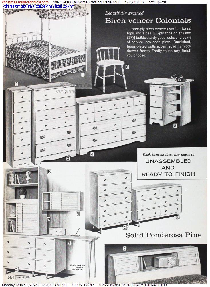 1967 Sears Fall Winter Catalog, Page 1460