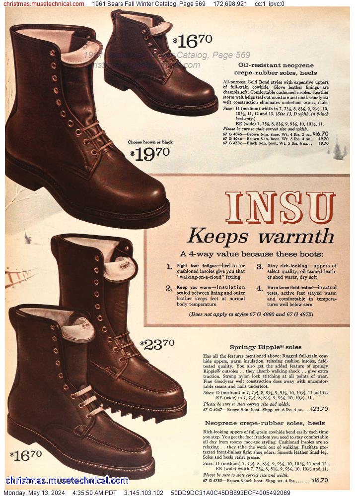 1961 Sears Fall Winter Catalog, Page 569