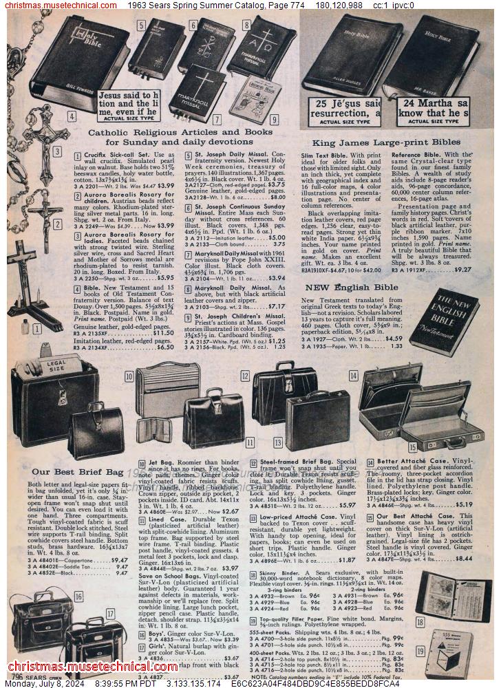 1963 Sears Spring Summer Catalog, Page 774