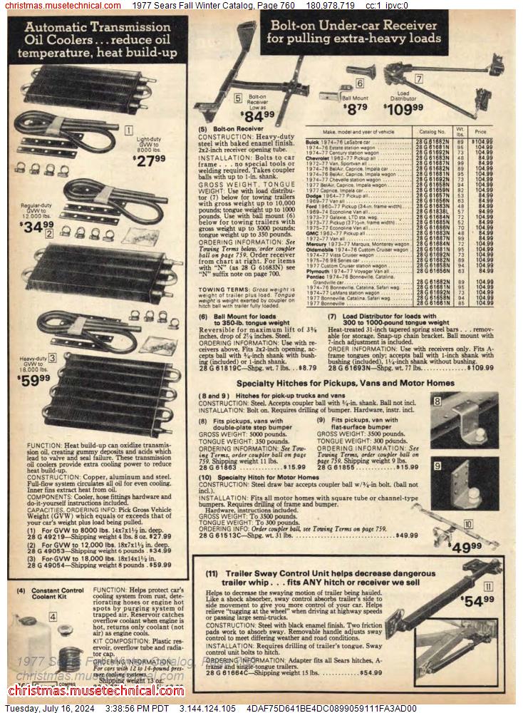1977 Sears Fall Winter Catalog, Page 760