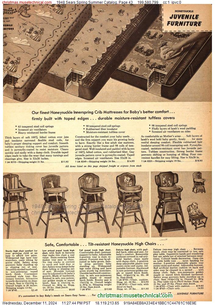 1948 Sears Spring Summer Catalog, Page 43