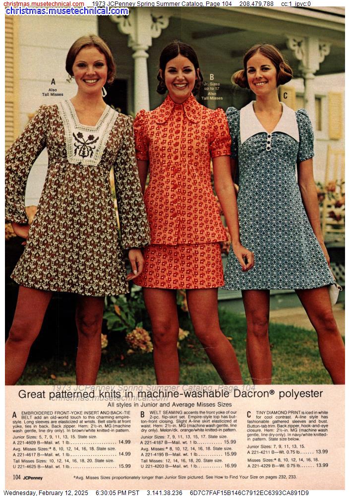 1973 JCPenney Spring Summer Catalog, Page 104