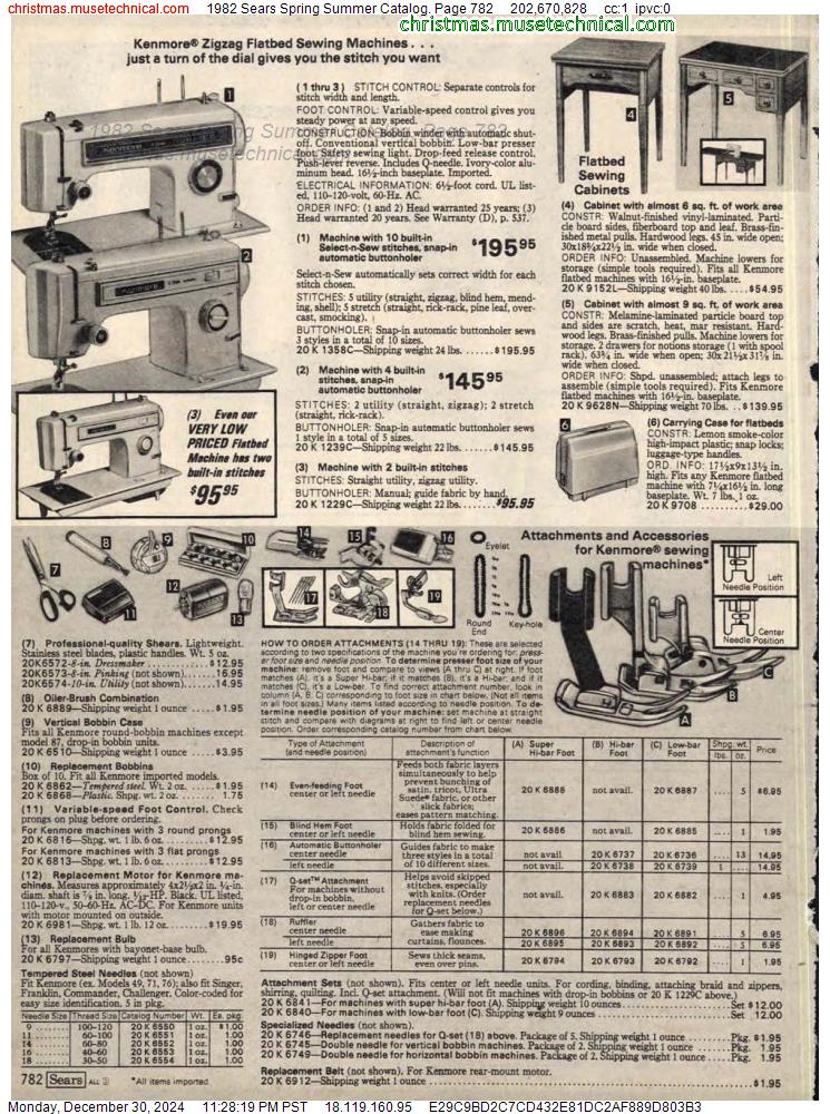 1982 Sears Spring Summer Catalog, Page 782