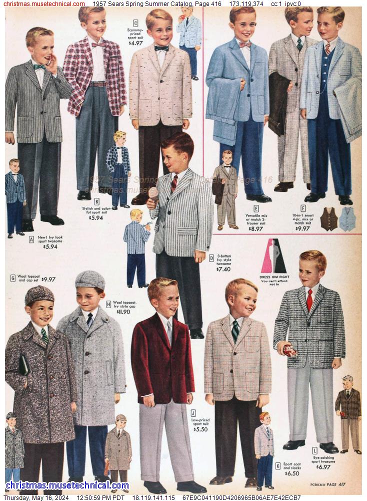 1957 Sears Spring Summer Catalog, Page 416