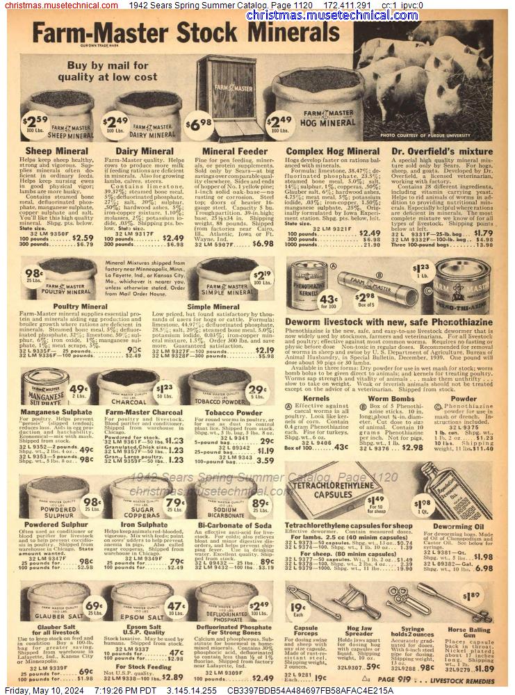 1942 Sears Spring Summer Catalog, Page 1120
