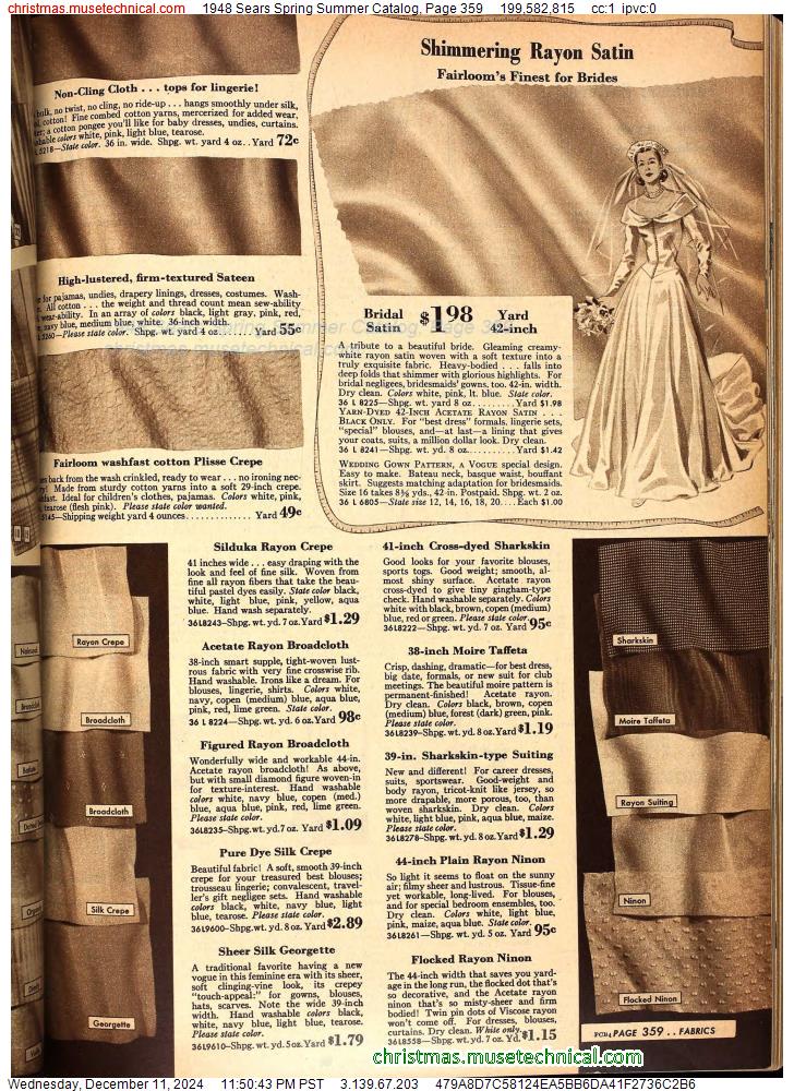 1948 Sears Spring Summer Catalog, Page 359