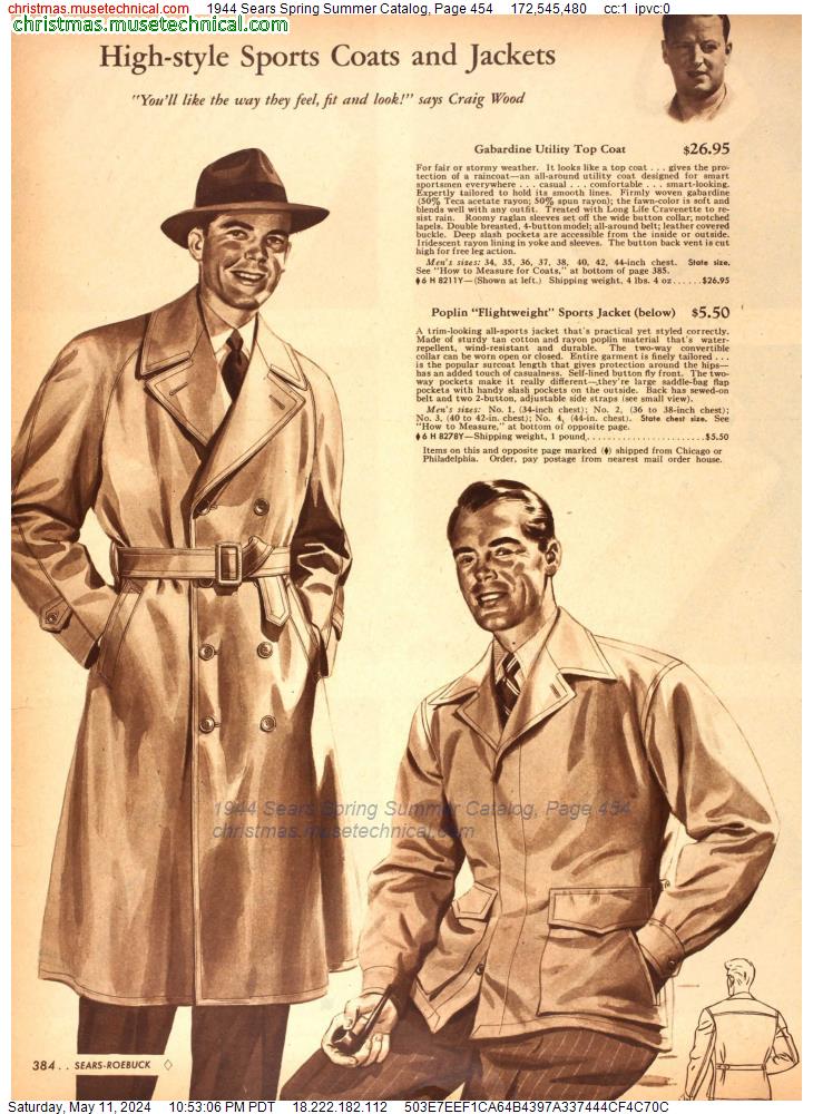 1944 Sears Spring Summer Catalog, Page 454