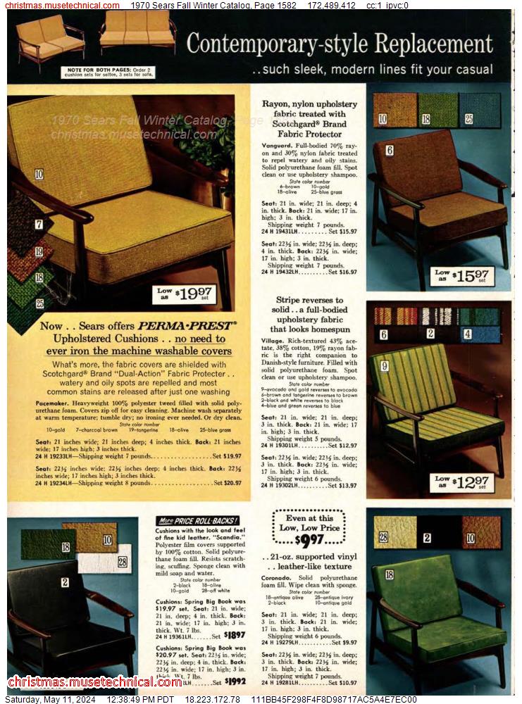 1970 Sears Fall Winter Catalog, Page 1582