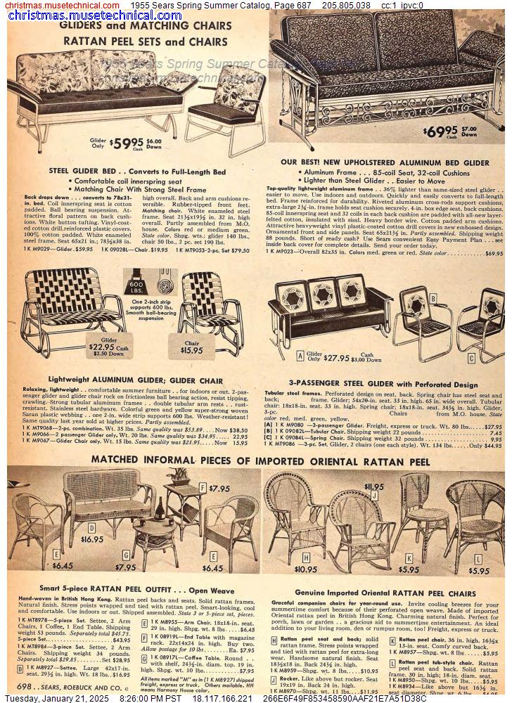 1955 Sears Spring Summer Catalog, Page 687