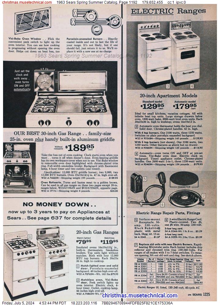 1963 Sears Spring Summer Catalog, Page 1192