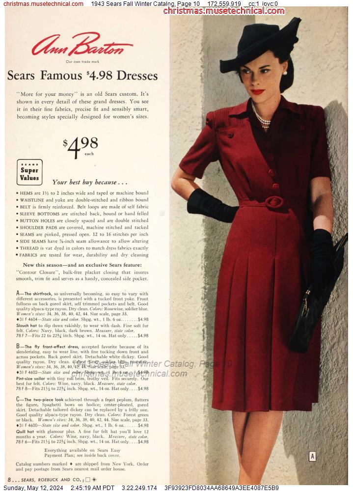 1943 Sears Fall Winter Catalog, Page 10