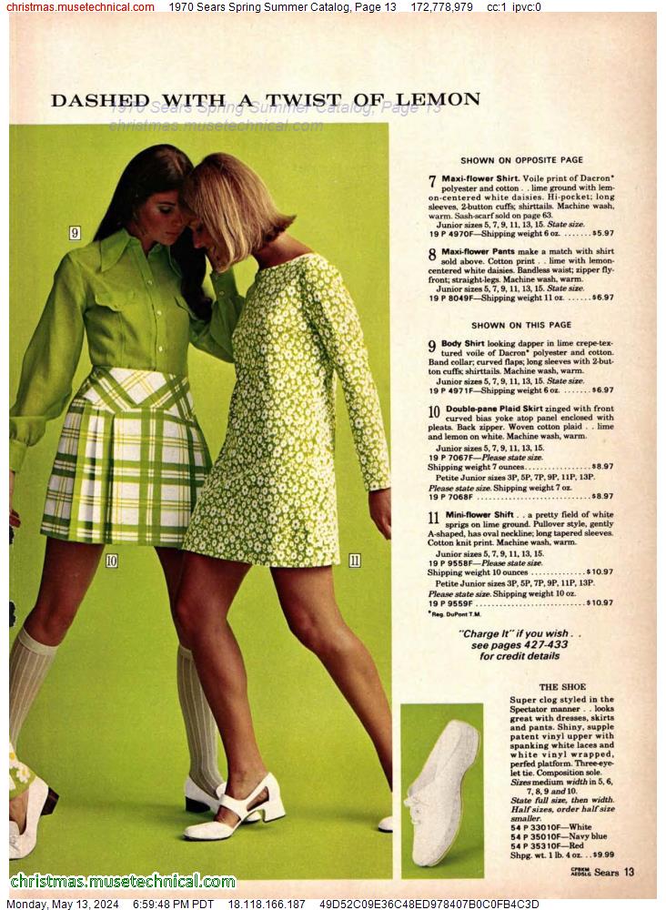 1970 Sears Spring Summer Catalog, Page 13
