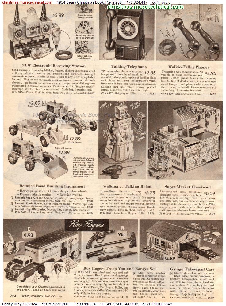 1954 Sears Christmas Book, Page 208