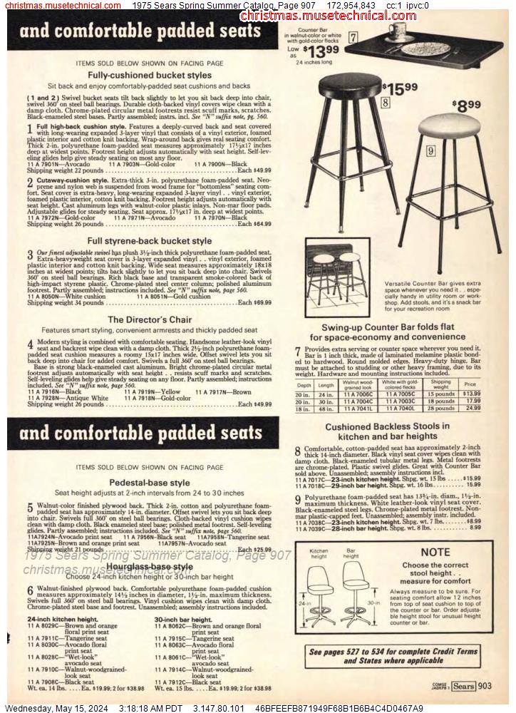 1975 Sears Spring Summer Catalog, Page 907