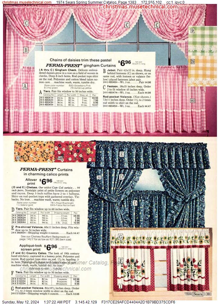 1974 Sears Spring Summer Catalog, Page 1383