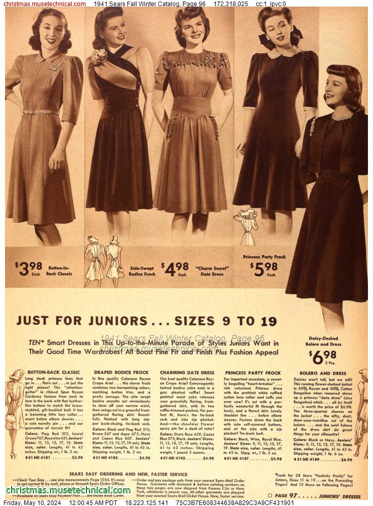 1941 Sears Fall Winter Catalog, Page 96