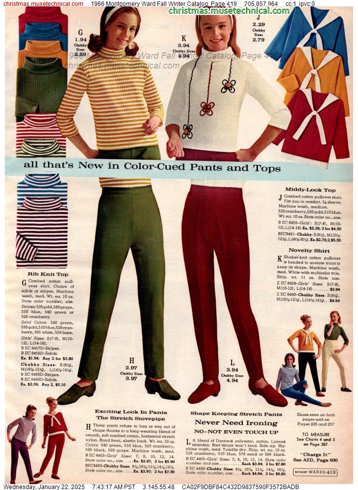 1966 Montgomery Ward Fall Winter Catalog, Page 419