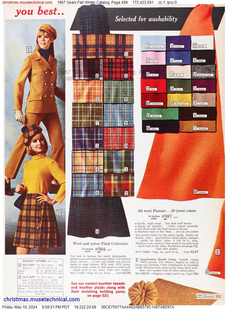 1967 Sears Fall Winter Catalog, Page 499