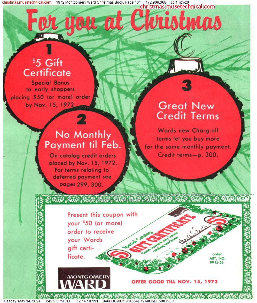 1972 Montgomery Ward Christmas Book, Page 461
