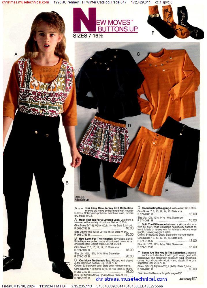 1990 JCPenney Fall Winter Catalog, Page 647