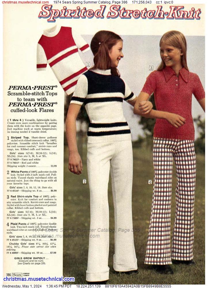 1974 Sears Spring Summer Catalog, Page 386