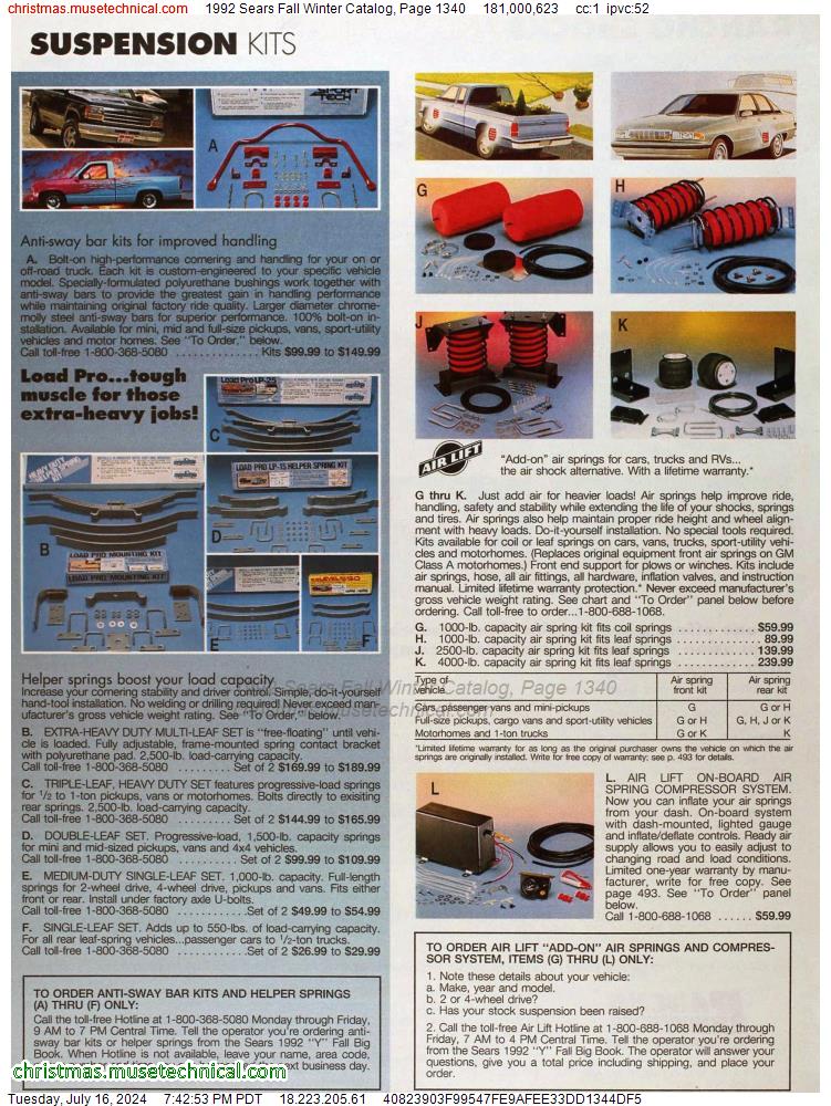 1992 Sears Fall Winter Catalog, Page 1340