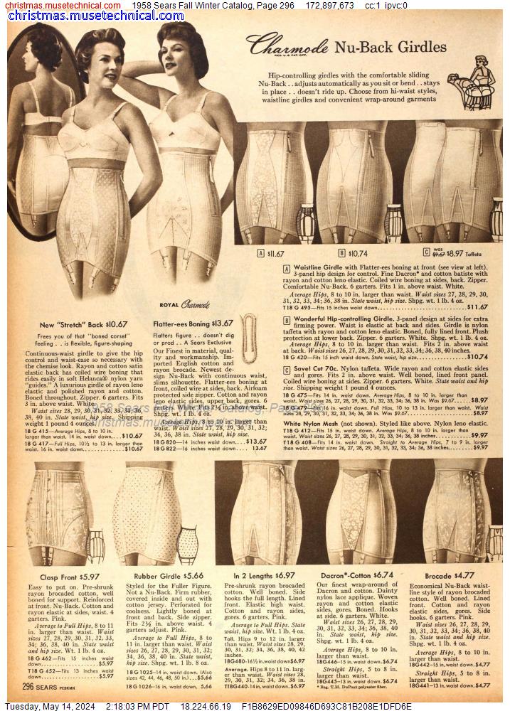 1958 Sears Fall Winter Catalog, Page 296