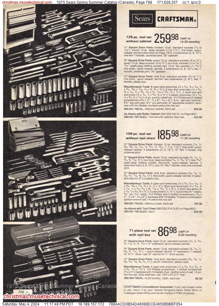 1975 Sears Spring Summer Catalog (Canada), Page 798