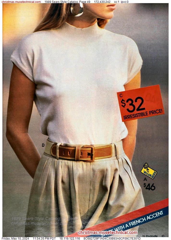 1989 Sears Style Catalog, Page 49