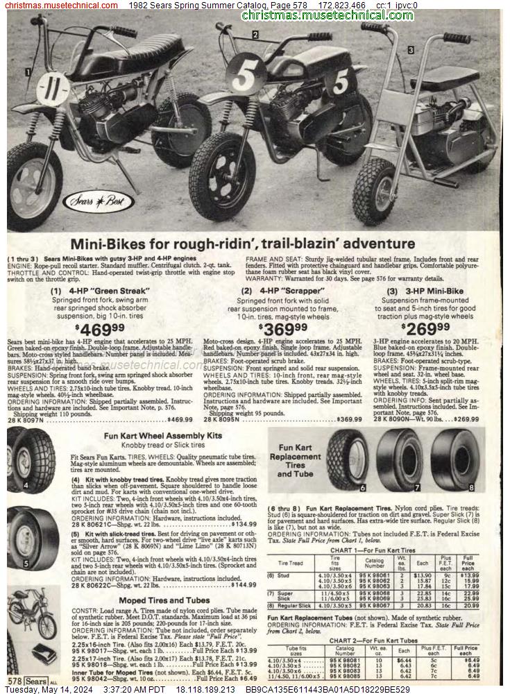 1982 Sears Spring Summer Catalog, Page 578