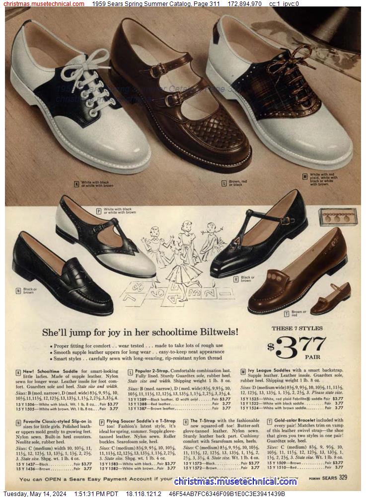 1959 Sears Spring Summer Catalog, Page 311