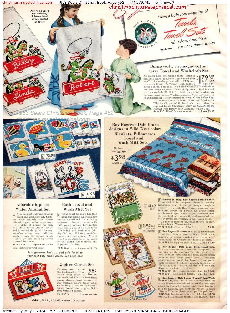 1953 Sears Christmas Book, Page 452