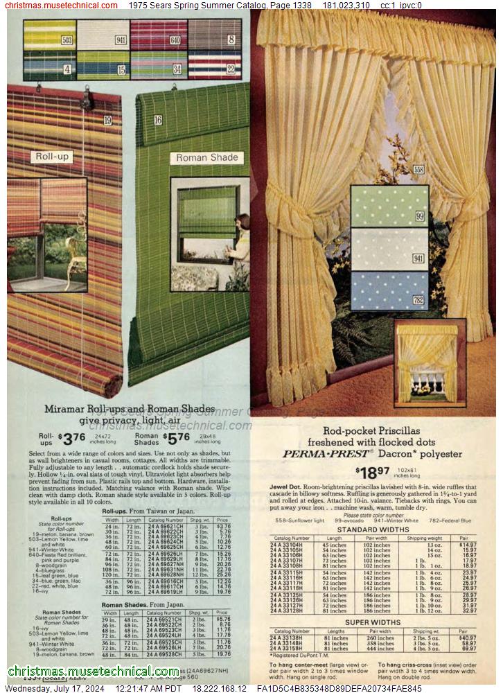 1975 Sears Spring Summer Catalog, Page 1338