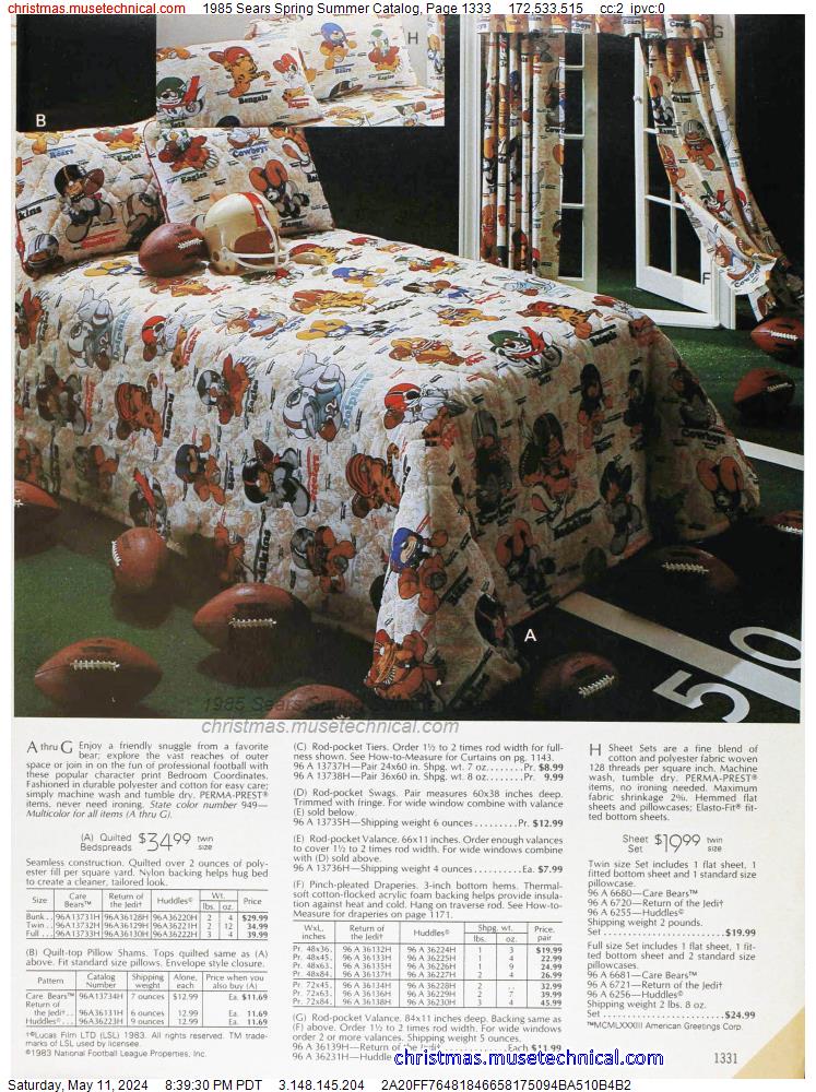1985 Sears Spring Summer Catalog, Page 1333