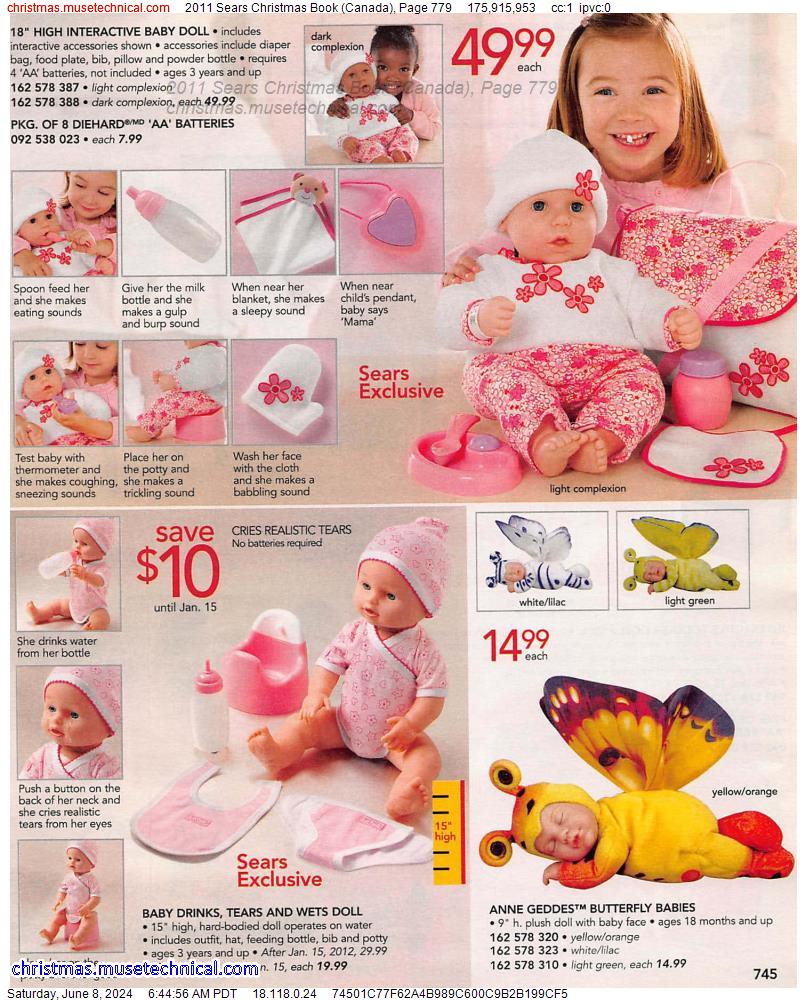 2011 Sears Christmas Book (Canada), Page 779