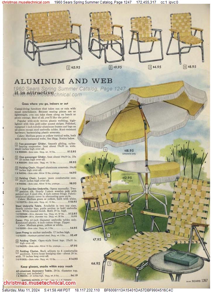 1960 Sears Spring Summer Catalog, Page 1247