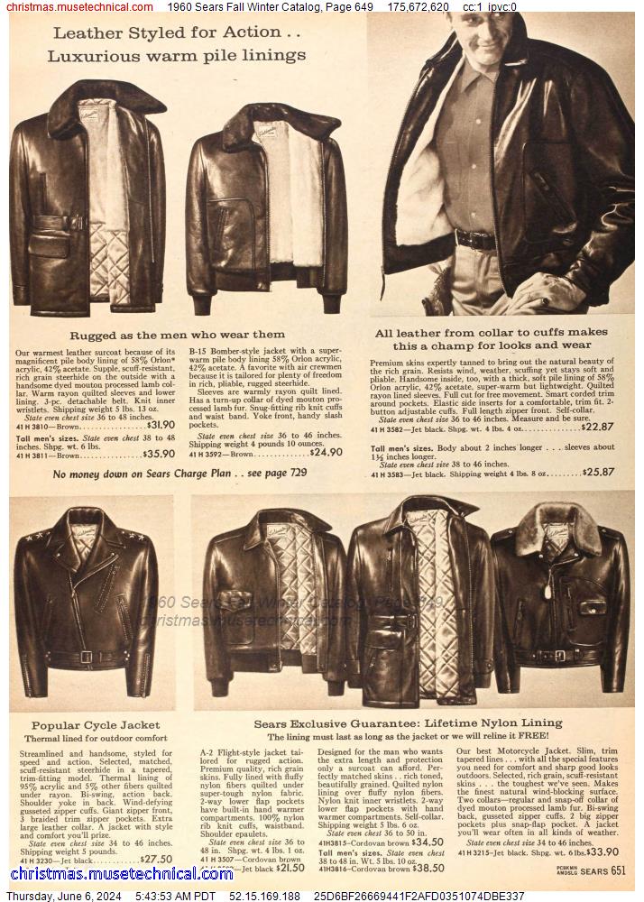 1960 Sears Fall Winter Catalog, Page 649