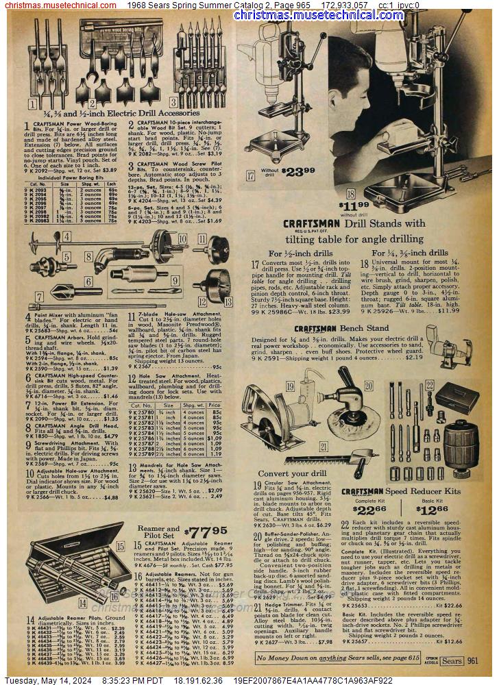 1968 Sears Spring Summer Catalog 2, Page 965