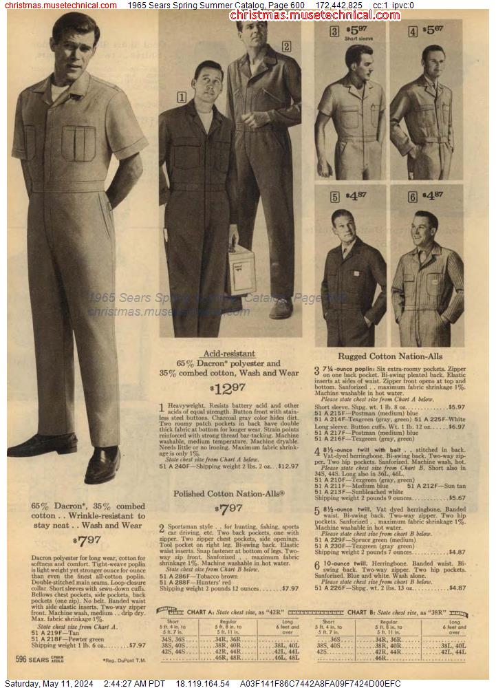 1965 Sears Spring Summer Catalog, Page 600