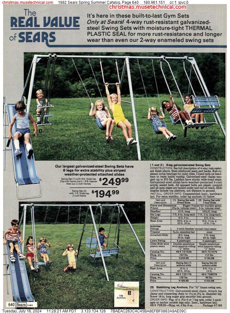 1982 Sears Spring Summer Catalog, Page 640