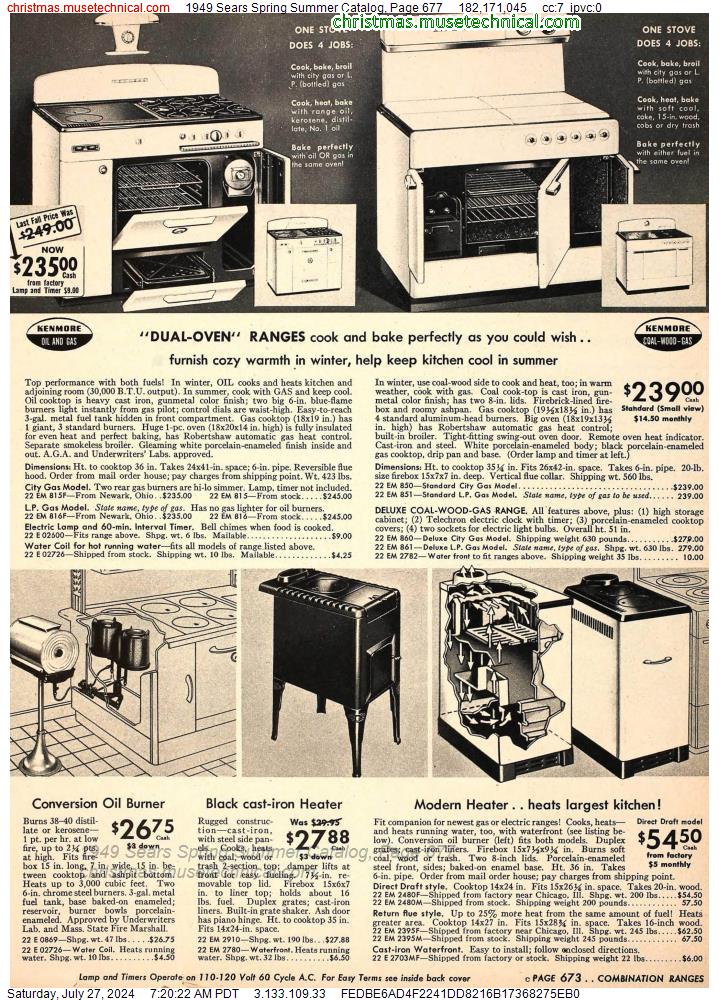 1949 Sears Spring Summer Catalog, Page 677