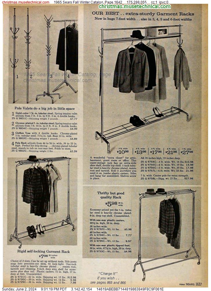 1965 Sears Fall Winter Catalog, Page 1642