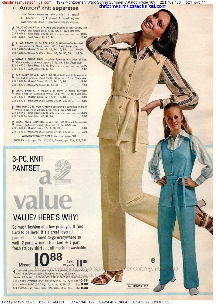 1972 Montgomery Ward Spring Summer Catalog, Page 109