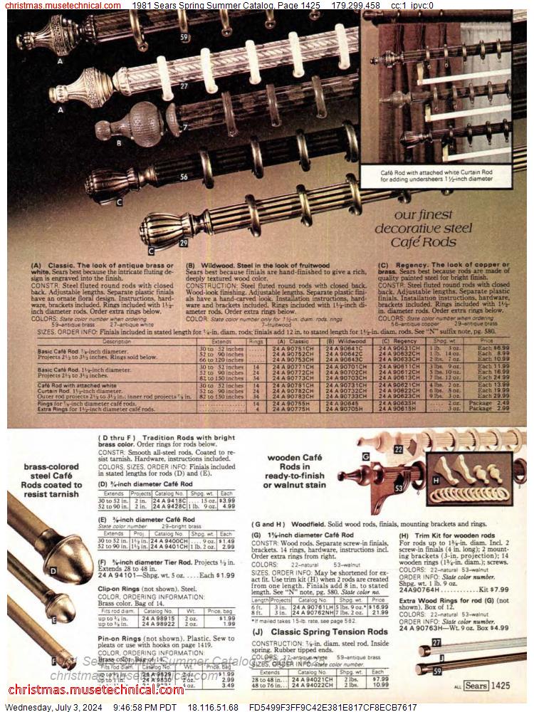 1981 Sears Spring Summer Catalog, Page 1425