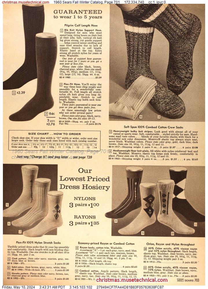 1960 Sears Fall Winter Catalog, Page 701