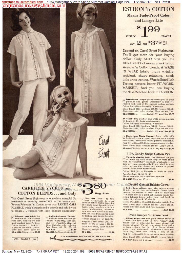 1964 Montgomery Ward Spring Summer Catalog, Page 224